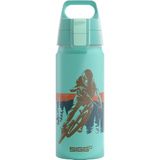 Sigg WMB One Race aluminium drinkfles voor kinderen, geschikt voor koolzuurhoudende dranken, lekvrij, vederlicht, BPA-vrij, sport en school, lichtblauw, 0,6 l