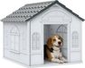 PawHut Maison pour chien - PP - Gris - 65x75,7x63cm