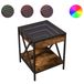 VidaXL Salontafel met Infinity LED 40x40x49 cm Gerookt Eikenkleurig