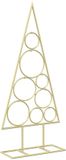 vidaXL Metalen kerstboom met ronde standaard KUOPIO 60 cm Staal Goud