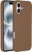 Accezz Liquid Silicone Backcover met MagSafe voor de Apple iPhone 16 - Lichtbruin