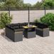 Maison Exclusive - Ensemble de meubles de jardin 10 pièces avec canapé et coussins, noir, en polyrotin
