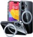 TORRAS Hoesje Geschikt voor Apple iPhone 16 Plus - UPro Ostand Pro - Compatibel met MagSafe - Back Cover met Magneet - 360° Draaibare Ring Standaard - Transparant
