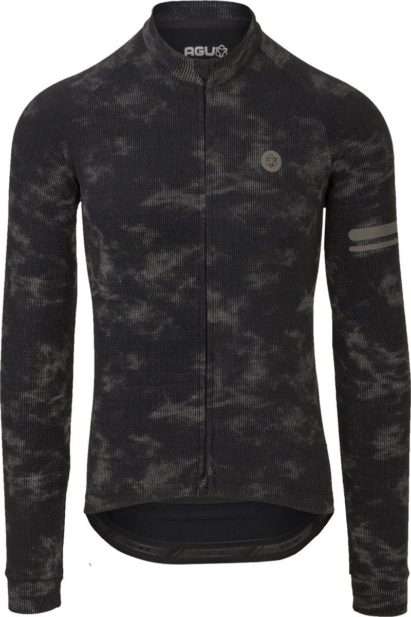 AGU Reflective Fietsshirt Lange Mouwen Essential Heren - Reflection - Maat S - Grijs