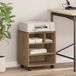 vidaXL Printerstand Artisanaal eiken 41 x 32 x 48 cm Bewerkt hout