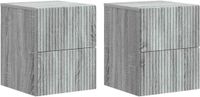 vidaXL Muurbevestigde Nachttafel Grijs Sonoma 33 x 34,5 x 40 cm