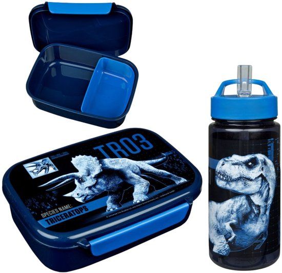 4KidsOnly Undercover Jurassic World lunchset; drinkfles en lunchbox
