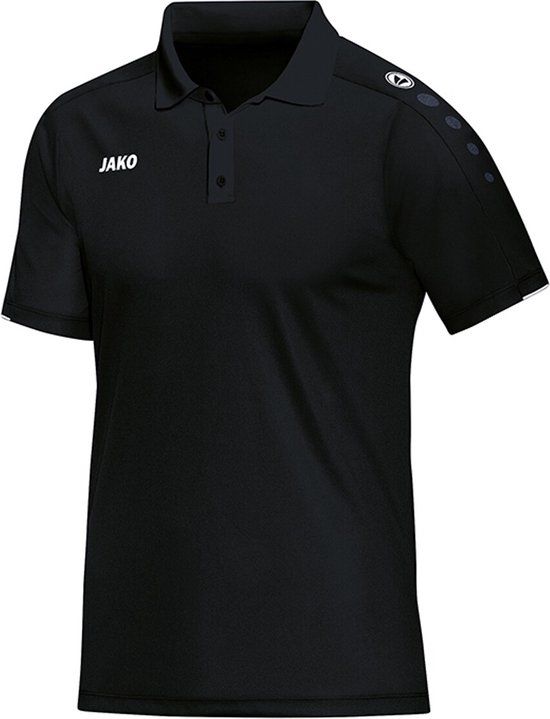 Jako Polo Classico Zwart-Wit Maat 2XL - Unisex - Fitness & Training - Korte mouw