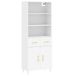 vidaXL Hoge Kast, Wit, 69,5 x 34 x 180 cm, Houtvezel