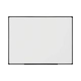 BoardsPlus Tableau blanc magnétique Economy, 58 x 43 cm, surface en acier laqué effaçable à sec, cadre noir