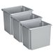 Sunware Opslagbox Nesta - 3x - kunststof - 45L - grijs - 45 x 36 x 36 cm - stapelbaar