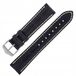Hirsch Horlogeband Leeg Blauw 18mm