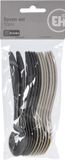 Excellent Houseware Cuillères à œuf - 24 pièces - Plastique - 14 cm - Noir/Gris
