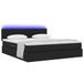vidaXL LED Storage Bed with Mattress Black 160 x 200 cm Fabric