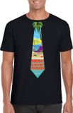 Bellatio Decorations Shoppartners Bv Pensioen t-shirt met stropdas heren zwart XXL