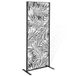 Idmarket - Panneau décoratif en métal ajouré 150 x 50 cm Palm gris