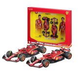 Bburago - Ferrari SF-24 F1 Imola Livery 2024 Leclerc #16 en Sainz #55, Set van 2 Diecast Auto’s op Schaal 1:43 met Displaydoos, Officiële Ferrari-Licentie, Leeftijd 14+ Jaar