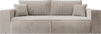 Selsey Farese Driepersoons uitschuifbare bank met opbergruimte Beige