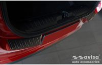 Zwart Ford Puma 2019- Zwart RVS Achterbumperprotector 'Ribs' (2-delig)