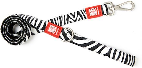 Max & Molly Hondenriem Zebra L - Zwart/Wit
