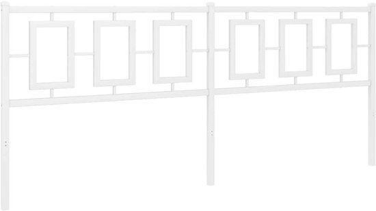 vidaXL Hoofdbord 200 cm metaal wit