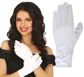 FIESTAS GUIRCA Witte handschoenen met knoop (24 cm)
