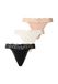 Hunkemöller String 'Madison' nude / zwart / wit