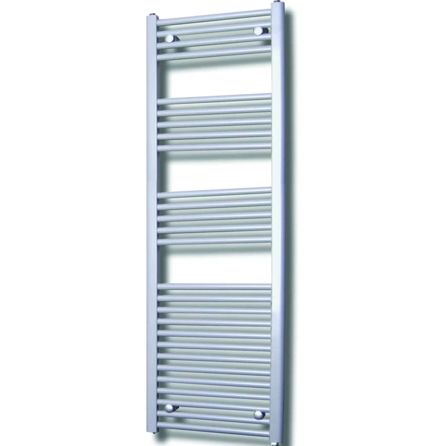 Sanicare Elektrische design radiator sanicare plug & play 172x60 cm zilver grijs 1127 watt met zwarte thermostaat links