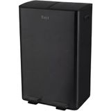 Bayt Prullenbak - Prullenbak 60 Liter (2x30) - Vuilnisbak 60 Liter - Pedaalemmer 60 Liter - Prullenbak Afvalscheiding - Prullenbak 2 Vakken - Afvalbak - RVS - Zwart