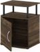 Merkloos Furinno JAYA Utility Design bijzettafel, nachtkastje, Columbia walnoot/zwart