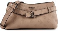 GUESS Ella Logo Girlfriend Crossbody Tas Beige Logo Taupe