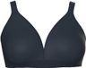 Ulla Popken Dames Bikinitop zonder zachte cups volledig gevoerd gerecycled Marine Maat 46