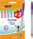BIC Cristal Fun Balpen, Grote Punt (1,6 mm), Verschillende kleuren, Zak, 8 Stuk