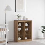 vidaXL - LED - Dressoir - Artisanaal eiken - 81 x 37 x 100 cm