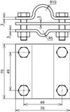 DEHN 610020 AK TE 20 7.10 FL40 V4A Aansluitklem 8 kA