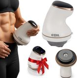 COIL Elektrische anti-cellulitis massager | Lichaamsvormend apparaat | Lichaamsmassager met warmtefunctie | LED-paneel en draadloos | Wit en goud