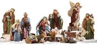 LOBERON Kerststalfiguren set van 11 Christi bont