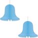 Merkloos / Sans marque Fest-Dekor Gmbh 2x Lichtblauwe decoratie klokken/kerstklokken lampionnen 20 cm