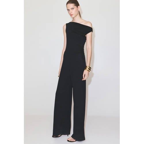 Mango Zwart Viscose Jumpsuit