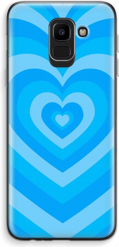 Case Company® - Samsung Galaxy J6 (2018) Hoesje - Hart Blauw - Soft Cover