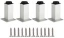 Inovra - Pieds de meuble 10 cm - Réglable - Alliage d'aluminium - Antidérapant - Jeu de 4 - Résistant à la rouille
