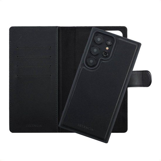 Selencia Olyn Uitneembare Bookcase met MagSafe voor de Samsung Galaxy S24 Ultra - Zwart