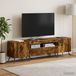 Maison Exclusive meuble TV LED BREDA, 3 pièces, placage hêtre