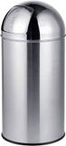 Relaxdays Prullenbak - met push deksel - 50 liter - rvs