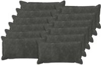 vidaXL - Kussensloop - 12 stuks - Katoensatijn - Antracietkleurig - 40 x 80 cm