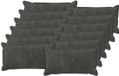 vidaXL - Kussensloop - 12 stuks - Katoensatijn - Antracietkleurig - 40 x 80 cm