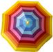Gebro Parasol - Regenboog - Gestreept - D200 cm - UV-bescherming - Inclusief Draagtas - Strandparasol