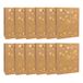 Idena Kerstcadeauzakjes, 12 stuks, 18 x 23 cm, bruin met gouden kerstmotieven