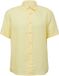 s.Oliver - Hommes - Coupe droite: chemise légère à manches courtes en 100% lin - Jaune clair - Taille S