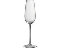J-Line Glas Champagne Tia - Transparant - 6 stuks